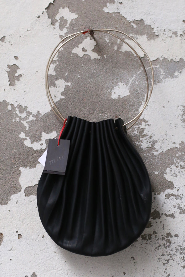 m.a+ Shell Bag Collection Italian Handmade MA-B703/RS VIB1,0-BLACK Pony Leather PM203